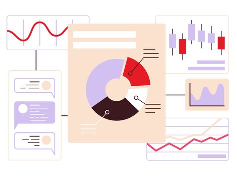 Data Analytics Wallpaper, Data Analytics Illustration, Data Illustration Design, Graphs Illustration, Data Analysis Illustration, Savings Illustration, Statistics Illustration, Dashboard Illustration, Analytics Illustration