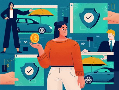 Insurance Illustration, Human Vector, Motion Design Animation, Motion Graphic, Auto Insurance, Flat Illustration, Illustration Character Design, Freelance Illustrator, Car Insurance