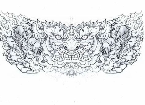 Chest Tattoo Men Ideas, Tattoo Men Ideas, Tattoos Chest, Chest Tattoo Stencils, Chest Tattoo Drawings, Buddha Tattoo Design, Japan Tattoo Design, Cool Chest Tattoos, Neck Tattoo For Guys