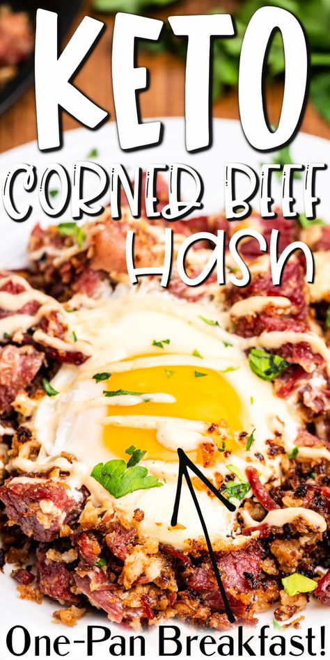 Keto Corned Beef Hash Keto Corned Beef, Tender Corned Beef, Beef Hash Recipe, Homemade Russian Dressing, Hash Breakfast, Keto Eggs, Canned Corned Beef, Cooking Corned Beef, Whole 30 Keto