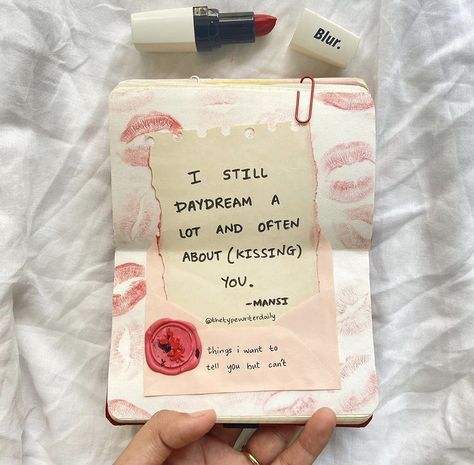 Painting Ideas For Heartbreak, Love Pages Art Journals, Journal Ideas For Boyfriend, Bf Scrapbook Ideas, Journaling Videos, Poetry And Art, Words Art, Anniversary Scrapbook, Love Scrapbook