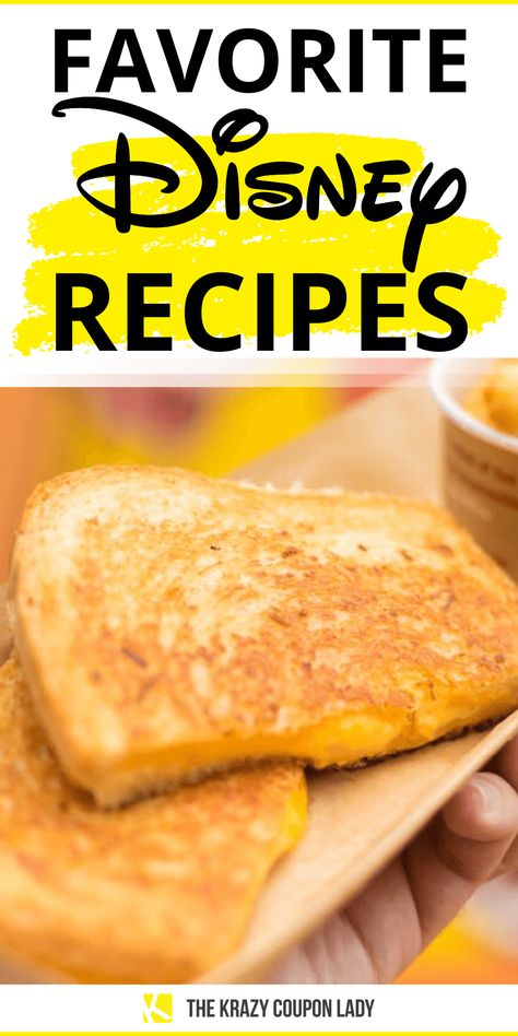 Wdw Copycat Recipes, Disney Grilled Cheese Sandwich, Disney Pancakes Recipe, Disneyland Grilled Cheese, Disney Chicken Recipes, Toy Story Grilled Cheese Recipe, Toy Story Grilled Cheese, Food Recipes From Movies And Tv Shows, Disney Parks Food Recipes