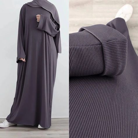 Perfect abaya for this winter #modezzclothing #modestfashioninspo #explore #muslim #abaya #modestoutfits #modestfashion #abayastyle #explorepage Habits Musulmans, Simple Abaya, Women Abaya, Mode Abaya, Fall Winter Dresses, Muslim Dress, Abaya Dress, Islamic Clothing, Solid Color Dress