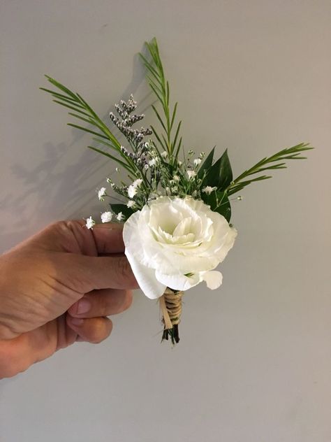 Tropical Groom Boutonniere, Tropical Boutineer, Tropical Boutonniere, White Buttonhole, White Flower Boutonniere, Beach Wedding Groom, White Boutonniere, Flower Boutonniere, Thailand Wedding