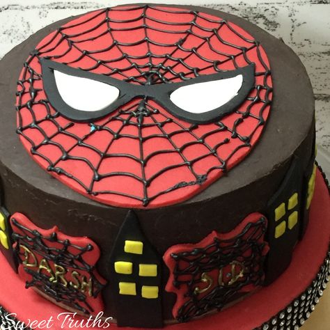 A chocolate spiderman cake Spiderman Cake, Home Bakery, Kids Cake, Spiderman, Baking, Cake, Quick Saves