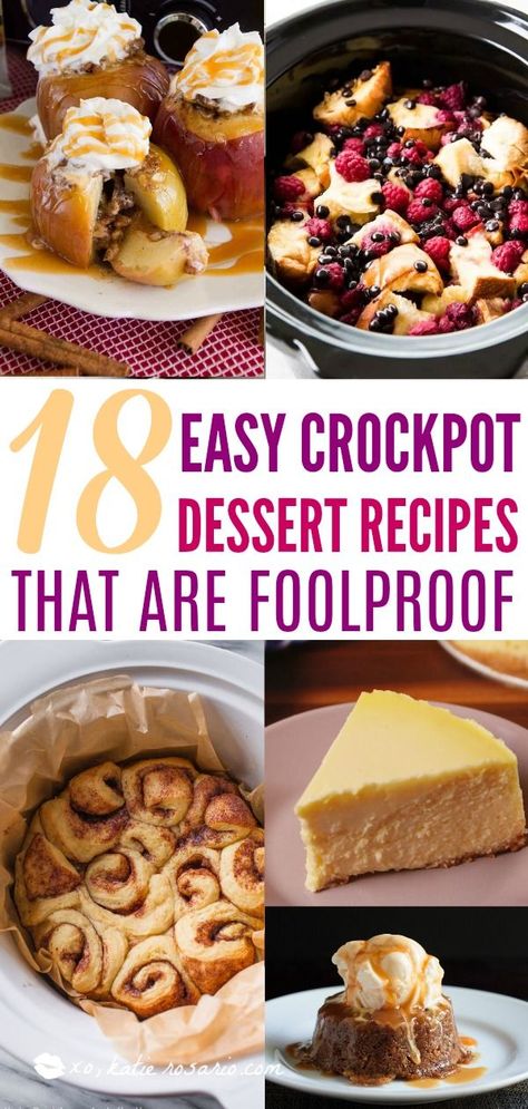 Easy Crockpot Dessert, Slow Cooker Dessert, Crockpot Dessert, Crockpot Desserts, Slow Cooker Recipes Dessert, Crockpot Dessert Recipes, Make Dessert, Crock Pot Desserts, Slow Cooker Desserts