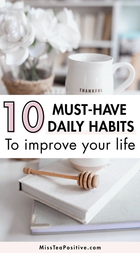 Journal Tracker Ideas, Bullet Journal Tracker Ideas, Best Daily Habits, Habits To Track, Daily Habits Of Successful People, Good Habits To Start, Good Daily Habits, 10 Daily Habits, Habits To Improve Your Life