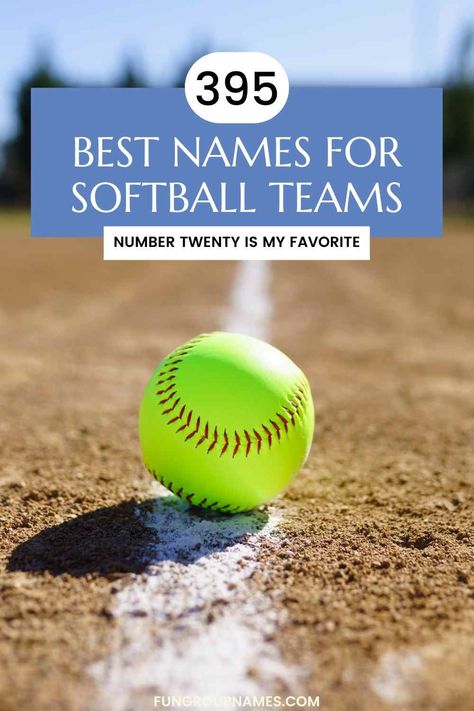 Explore 395+ softball team names to find the perfect fit for your team! Categorized for easy browsing—funny, powerful, and creative options await. Softball Team Names Youth, Softball Team Names Ideas, Softball Camp, Softball Team Names, Travel Softball, Softball Funny, Softball Training, Travel Team, Fastpitch Softball