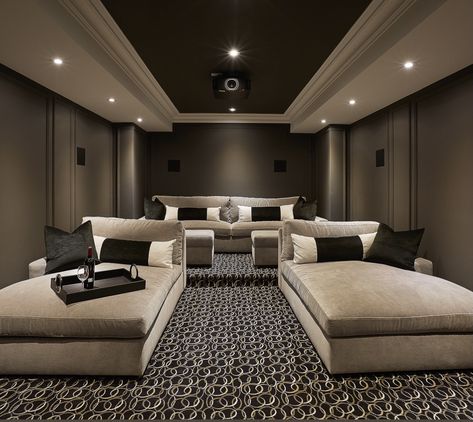 Home Theatre Ideas, Cinema Room Design, Ideas For Basement, Media Room Seating, Relaxing Spaces, Theatre Ideas, Home Theater Room Design, Theater Room Design, Home Cinema Room