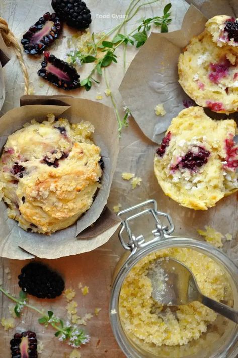 Goat Cheese Muffins, Blackberry Goat Cheese, Blueberry Goat Cheese, Biscotti Biscuits, Cheese Cupcake, Blackberry Recipes, Cheese Pastry, Recipes For Picky Eaters, Cheese Scones