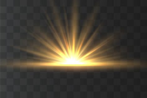 Light highlight yellow special effect with rays of light and magic sparkles. sun ray . Vector | Premium Download Magic Sparkles, Spark Light, Ray Tattoo, Light Shield, Church Backgrounds, Sun Aesthetic, Light Tattoo, Free Green Screen, Light Highlights