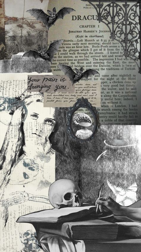 Gothic Genre Aesthetic, Gothic Collage Wallpaper, Gothic Aesthetic Collage, Gothic Collage Art, Gothic Illustration Victorian, Gothic Novel Aesthetic, Dark Collage Art, Gothic Journal Ideas, Gothic Literature Aesthetic