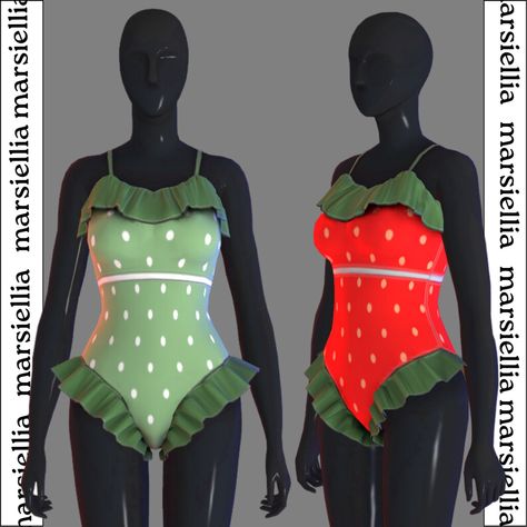 [marsiellia] strawberry swimsuit | Patreon Sims Strawberry Cc, Sims 4 Berry Cc, Sims 4 Mods Swimsuit, Sims 4 Cas Cc Clothes, Sims Swimsuit Cc, The Sims 4 Swimsuit Cc, Sims 4 Not So Berry Cc, Sims 4 Cc Body Suit, Sims 4 Strawberry Cc