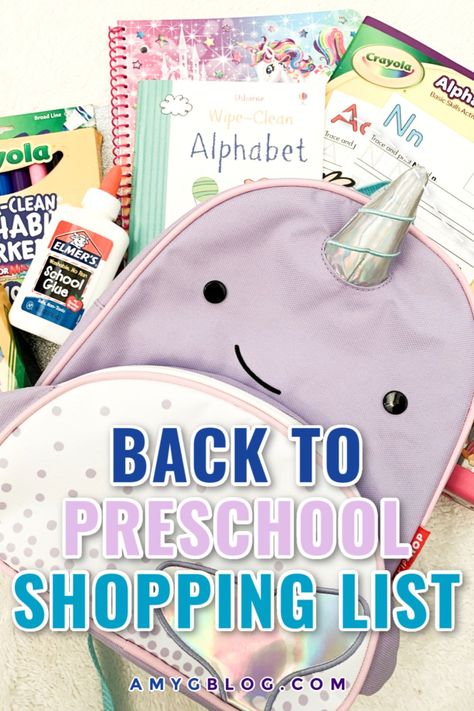 School Supplies For Preschoolers, Preschool Needs List, Preschool Supplies List, Preschool School Supplies, Preschool School Supply List, Preschool Supply List For Parents, Back To School For Preschoolers, Preschool List, Preschool Essentials