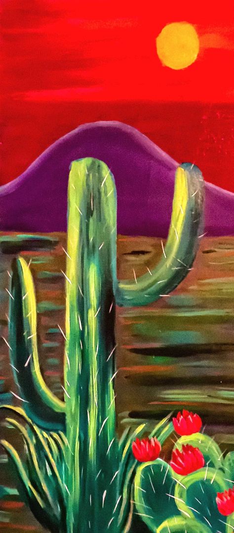 "American West" by Melanie Lutes. Paintings for Sale. Bluethumb - Online Art Gallery Christmas Cactus Painting, Colorful Art Inspiration, Easy Country Paintings On Canvas, Watercolor Cactus Paintings, Cactus Painting Acrylic, Southwest Scenery, Abstract Cactus Painting, Pastel Painting Ideas, Texas Painting