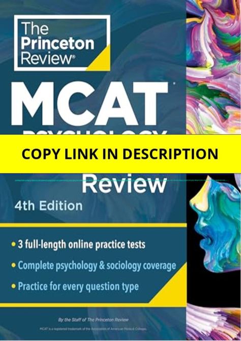 [PDF] Princeton Review MCAT Psychology and Sociology Review, 4th Edition: Complete Behavioral Sciences Content Prep   Practice Tests (Graduate School Test Preparation)     4th Edition Kindle Sociology Topics, School Test, Behavioral Neuroscience, Loyola University Chicago, Test Taking Strategies, Chapter Summary, School Testing, Math Notes, Daily Math