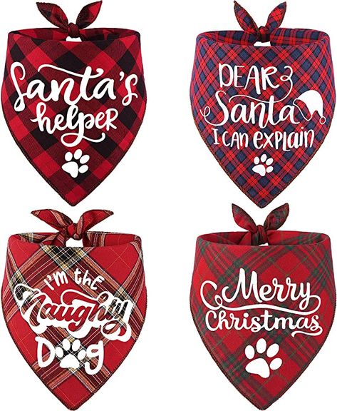 Christmas Pet Photos, Dog Bandana Diy, Christmas Dog Outfits, Puppy Bandana, Holiday Accessories, Gifts Set, Fall Dog, Cats Pet, Dog Backpack