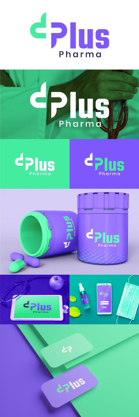 Plus Pharma Logo & Branding Design Pharma Logo, Medicine Box Design, Medicine Logo, Logo Branding Design, Medicine Boxes, Branding Logo Design, Graphic Design Adobe, Branding Design Logo, Box Design