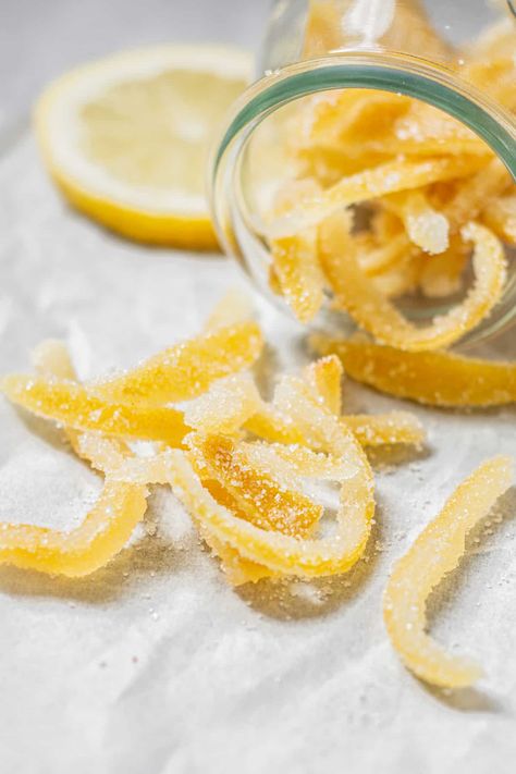 Candied Lemon Peels, Lemon Peel Uses, Upcycled Food, Homesteading Kitchen, Lemon Peel Recipes, Cycle Food, Lemon Water Health Benefits, Lemon Peels, Lemon Juice Benefits