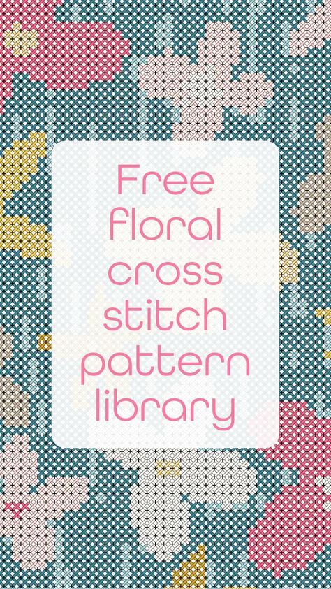 Free floral cross stitch pattern library - Craft with Cartwright Spring Counted Cross Stitch Patterns Free, Free Counted Cross Stitch Patterns Flowers, Wildflowers Cross Stitch Pattern, Cute Cross Stitch Patterns Flowers, Easy Cross Stitch Flowers Pattern, Small Cross Stitch Patterns Free Flowers, Free Floral Cross Stitch Patterns, Free Flower Cross Stitch Patterns, Cross Stitch Graph Patterns