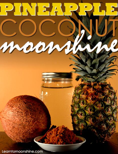 This tropical moonshine concoction really hits the spot on warm summer days. This coconut pineapple blend might make you crave the beach, so put on your shorts, put your feet up, and enjoy a tall g… Coconut Moonshine, Flavored Moonshine Recipes, Homemade Moonshine, Moonshine Recipe, Homemade Alcohol, Homemade Liquor, Liquor Recipes, Moonshine Recipes, Liqueurs Recipes