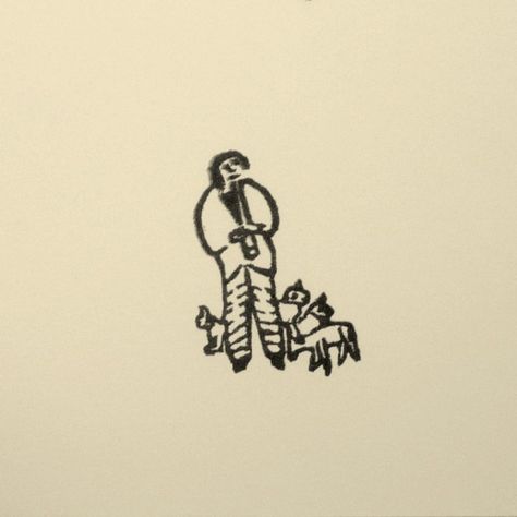 Rubber Stamp №122 — Shepherd with Fujara Rubber Stamp Tattoo, Minimal Art, Nature Animals, Rubber Stamps, Charlie Brown, Animal Drawings, Tatting, Tattoo Designs, Cool Art