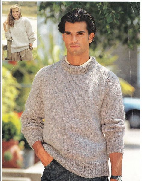 HeritageKnittingPDF - Etsy UK Raglan Sweater Knitting Pattern Men, Chunky Knit Sweater Men, Mens Chunky Knit Sweater Pattern Free, Knit Men Sweater Pattern, Mens Knit Sweater Pattern, Bulky Sweaters, Mens Knit Sweater, Knitting Patterns Free Sweater, Mens Knit