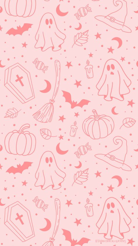 #pink #pinkaesthetictheme #pinkaesthetic #halloween #pinkhalloweeen #phonebackground #phonewallpaper #iphonewallpapers #cutehalloween #studiokyra #etsyshop #instagram #procreate #ipad Holiday Backgrounds, Pink Wallpaper Ipad, Halloween Wallpaper Iphone Backgrounds, Fall Backgrounds, Halloween Wallpaper Backgrounds, Halloween Wallpaper Cute, Fall Wallpapers, Halloween Pink, Pink Fall