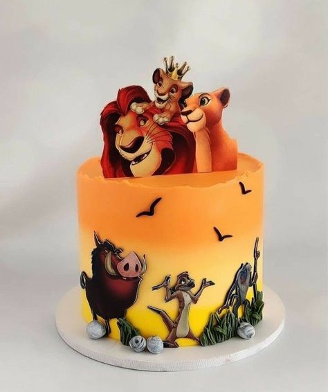 Simba Cake Ideas First Birthdays, Lion King Cake Ideas, Lion Birthday Cake, Lion King Cake, Lion Guard Birthday, Lion King Birthday Party Ideas, Lion Birthday Party, King Cakes, Cake Designs For Kids