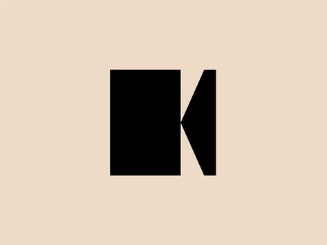 Letter K Logo / Black Logo / Minimalist Logo / KEF... Advertising Ideas Marketing, Vertical Logo, K Logo, Negative Space Design, The Letter K, Subtle Background, Examples Of Logos, K Logos, Advertising Ideas