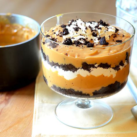 Butterscotch Trifle - Feed Your Soul Too   #dessert #recipe #butterscotch Butterscotch Trifle, Blueberry Trifle, Pumpkin Butterscotch, Trifle Cake, Trifle Dessert Recipes, Christmas Trifle, Chocolate Trifle, Trifle Bowl, Butterscotch Pudding