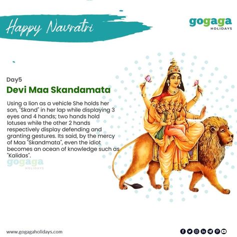 Day 5 Navratri Goddess, Skandamata Devi, Maa Skandamata, Navratri Goddess, Nava Durga, Lord Images, Navratri Devi, Happy Navratri Status, Jyotish Remedy