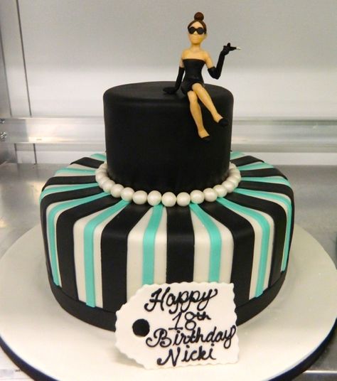 Classy 2-tier for this birthday girl! #carlosbakery Chanel Party Decorations, Birthday Cakes For Ladies, Cakes For Ladies, Insane Cakes, Fancy Birthday Cakes, Birthday Cakes For Girls, Cakes For Girls, Tiffany Cakes, Fancy Birthday