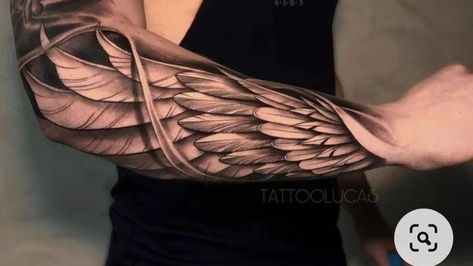 Wing Tattoo Leg, Angel Wing Tattoo Designs, Forest Forearm Tattoo, Armband Tattoos For Men, Wing Tattoo Men, Stag Tattoo, Phoenix Tattoos, Tattoo 2024, Simple Arm Tattoos