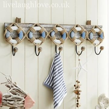 View our expansive range of new products, ranging from jugs to planters, coasters, signs & so much more. Beautiful Home Decor at Live Laugh Love. Life Buoy, Beach Themed Crafts, Deco Marine, Nautical Bedroom, Nautical Bathroom Decor, Seaside Theme, Nautical Bathroom, Nautical Crafts, Chic Bedrooms