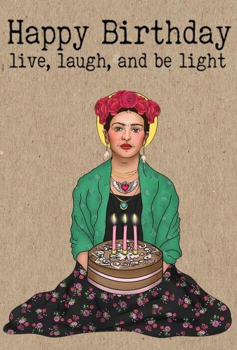 Pin by Bea Gielen on Frida Kahlo | Happy birthday greetings, Happy birthday art, Happy birthday illustration Frida Kahlo Quote, Frida Kahlo Birthday, Happy Birthday Illustration, Artist Birthday, Birthday Card Online, Happy Birthdays, Funny Happy Birthday Wishes, Happy Birthday Vintage, Birthday Greetings Friend