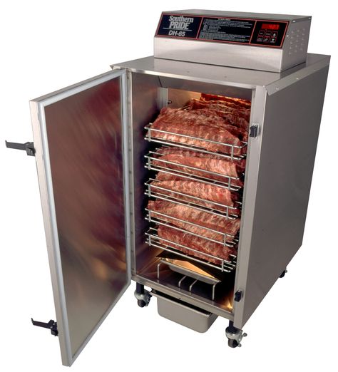 DH-65 \ Electric \ Commercial Smokers | Southern Pride | Woodburning BBQ Pits & Smokers Easy Electric Smoker Recipes, Electric Smoker Turkey, Meat Types, Bar With Friends, Meat Smokers, Vertical Smoker, Bbq Trailer, Smoker Recipes Electric, Bbq Pit Smoker