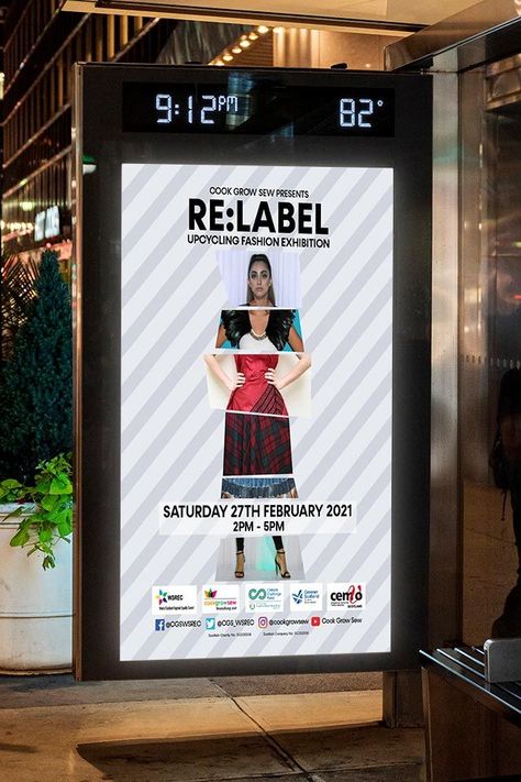 Fashion Exhibition, Upcycling Fashion, Billboard Design, Exhibition Display, Outdoor Banners, Upcycled Fashion, Fashion Advertising, New Backgrounds, Story Template