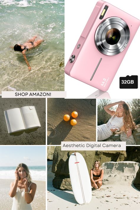 Aesthetic and cheap digital camera #digitalcamera #summer #aesthetic #cheap #camera 🌊 Cheap Digital Camera, Cheap Camera, Best Digital Camera, Kids Electronics, Camera Digital, Small Camera, Point And Shoot Camera, Amazon Deals, Summer Aesthetic