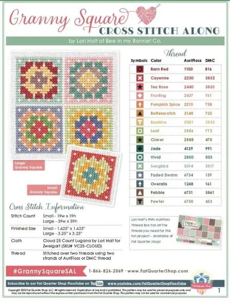 I love it when crafts combine in fun ways, as is happening with these granny square cross stitch patterns. Granny squares are iconic in crochet and they are a fun graphic element for cross stitch projects. These would make sweet Read More ... Granny Square Cross, Digital Bookshelf, Free Cross Stitch Designs, Cross Stitch Projects, Granny Square Quilt, Unique Cross Stitch, Cross Stitch Tutorial, Lori Holt, Vintage Cross Stitches