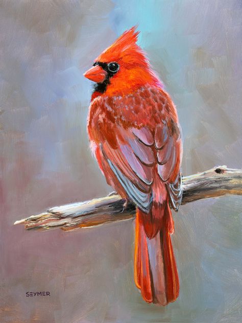 Cardinal bird ORIGINAL oil painting. Northern cardinal art. 🍁 DETAILS: ● This is an ORIGINAL OIL PAINTING on a wood panel. ● 100 % hand painted, not a print. * If you prefer a PRINT: https://www.etsy.com/listing/1396027244 ● Title: 'Sing for me!' ● SIZE: 6 x 8 '' (15 x 20 cm). * Larger dimensions under request, contact me if you're interested. ● FRAMED (3 frame colors to choose from: brown, black or white). * It is a modest but practical frame that I include as a gift, so you don't have to buy Cardinal Birds Art, Cardinal Art, Bird Painting Acrylic, Cardinal Painting, Painting Parties, Bird Paintings, Northern Cardinal, Cardinal Bird, Commissioned Artwork