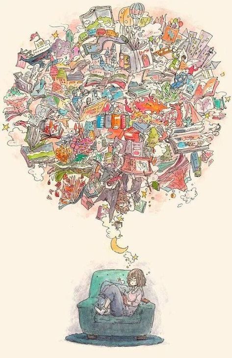 Reading Art, Book Wallpaper, Doodle Art, Book Art, Psychology, Art Inspo, Brain, Art Ideas, Dibujos Bonitos