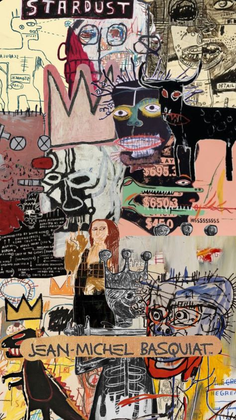 Colorful Moodboard, Basquiat Artist, Shuffle Aesthetic, Artist Collage, Basquiat Art, Jean Michel Basquiat, Jean Michel, Room Posters, Create Collage