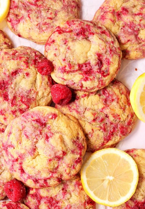 Raspberry Lemonade Cookies - Scientifically Sweet Raspberry Lemonade Cookies, Raspberry Lemon Cookies, Lemonade Cookies, Scientifically Sweet, Chocolate Raspberry Brownies, Fruity Cookies, Raspberry Brownies, Blueberry Cookies, Raspberry Cookies