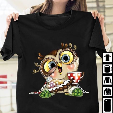 Cute Owl Shirt Owl With Slippers Holding Coffee Cup Best shirt for owl lovers, who also love freestyle at home, being lazy and love drinking any caffeinated hot beverage! The cute graphic with an owl wearing slippers and holding a cup of hot drinking is suitable for any owl lover to wear, wh... #animal #owl #toptrending #cute #owl Holding Coffee Cup, Nephew Shirts, Holding Coffee, Vintage Dachshund, Best Valentine Gift, Being Lazy, Owl Shirt, Best Shirt, Grandpa Funny