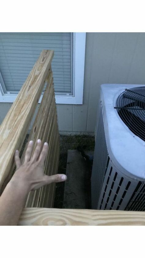 Hey y’all,We are pretty excited to bring you our latest build. In our back yard we have an old ugly ac unit. It’s an eye sore like most people’s AC units!So we decided to hide it with these easy DIY AC shroud. Here’s what we had to work with... A pitiful bush an a hunk of metal on a small concrete slab. With a little research we realized we would need certain spacing in order to not suffocate the unit and leave room for breath ability.We surmised that we needed 54 inches total of a… Diy Ac Unit, Hide Ac Units, Pottery Barn Mirror Hack, Outdoor Ac Unit, Air Conditioner Hide, Pottery Barn Mirror, Ac Unit Cover, Diy Ac, Ac Cover