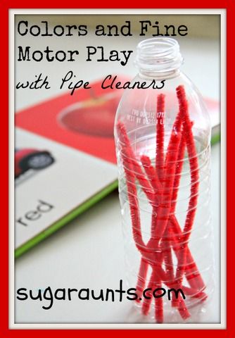 Pipe Cleaner Fun - The OT Toolbox Pencil Grasp Activities, Color Red Activities, Fine Motor Play, Coordination Activities, Occupational Therapy Activities, Executive Function, Preschool Fine Motor, Fine Motor Skills Activities, Motor Skills Activities