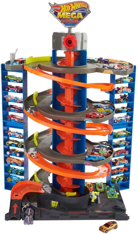 Hot Wheels City 50 Mega Garage Blue/Orange GTT95 - Best Buy Hot Wheels Garage, Hot Wheels Track, Toy Garage, Hot Weels, Hot Wheels Toys, Mattel Hot Wheels, Hot Wheel, Baby Jogger, Hot Wheels Cars