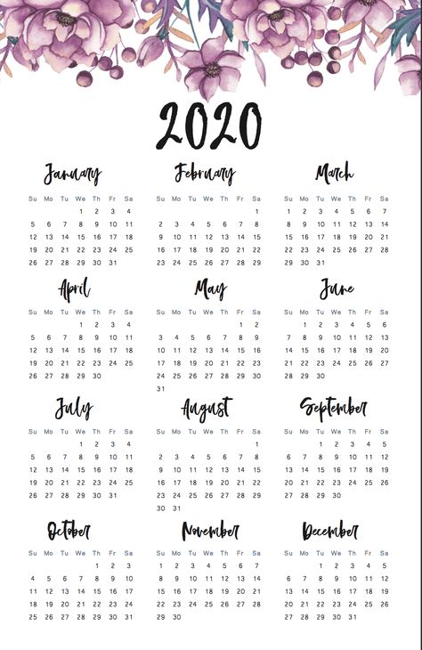 45 Best Printable Calendars 2020 (Both Free and Premium) Girly Calendar, Free Printable Calendar Templates, 2020 Aesthetic, 2020 Calendar Template, Printable Calendar 2020, To Do Planner, Printable Calendars, 2020 Calendar, Printable Calendar Template