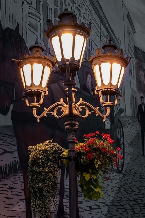 lamp, cast iron, street, evening, lantern, architecture, old, classic, art, traditional Cast Iron Building, Lamp On The Street, Street Lamp Aesthetic, Lantern Architecture, Rain Architecture, Gouache Ideas, Picture Lamp, Classical Building, Play Poster